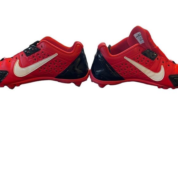 NIKE , alpha strike , dual pull , football cleats. Red black size 12 - Picture 2 of 5